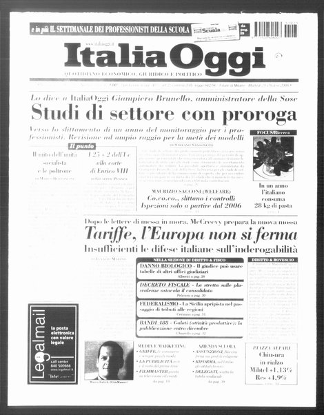 Italia oggi : quotidiano di economia finanza e politica